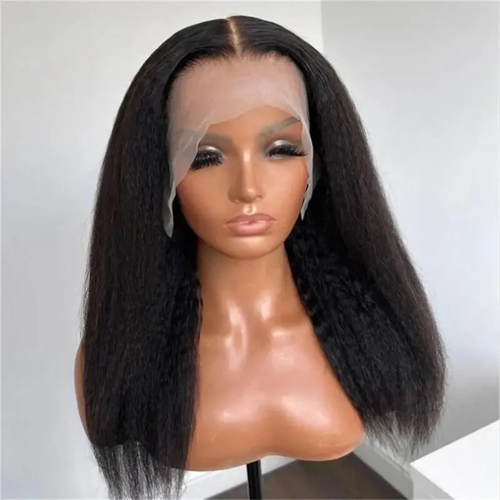 Yaki 26 inch Soft black 180 Density Kinky straight Lace Front Wig For Women With Baby Hair Synthetic Preplucked Glueless Daily
Yaki 26 inch Soft black 180 Density Kinky straight Lace Front Wig For Women With Baby Hair Synthetic Preplucked Glueless Daily