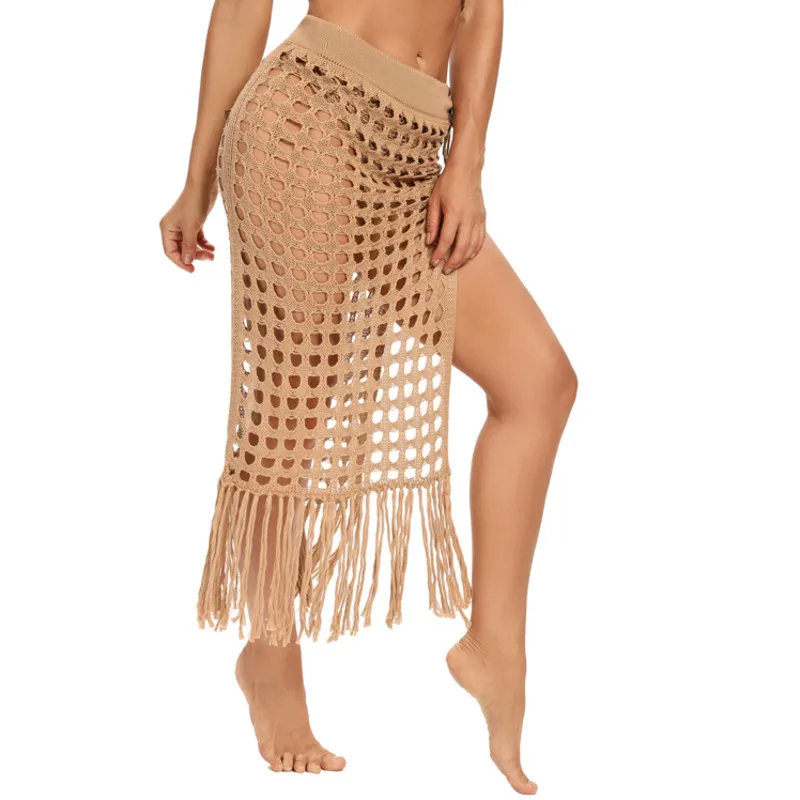 New In 2023 Summer Women's Sexy Hollow Out Knitted Split Tassel Beach Skirt Female Holiday Tassel Lace-Up Cover-Ups Outfits
New In 2023 Summer Women's Sexy Hollow Out Knitted Split Tassel Beach Skirt Female Holiday Tassel Lace-Up Cover-Ups Outfits