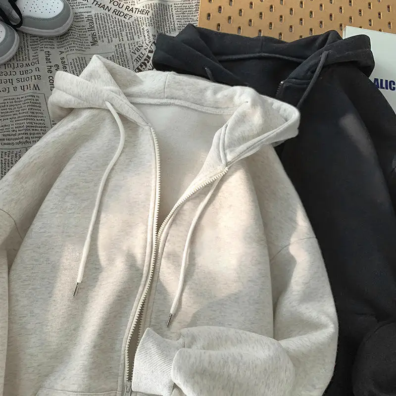 Thickened Fleece Hooded Open Cardigan Women's Winter Large Size Zipper Warmth Pocket Top Women's Fashion Long Sleeve Color
Thickened Fleece Hooded Open Cardigan Women's Winter Large Size Zipper Warmth Pocket Top Women's Fashion Long Sleeve Color
