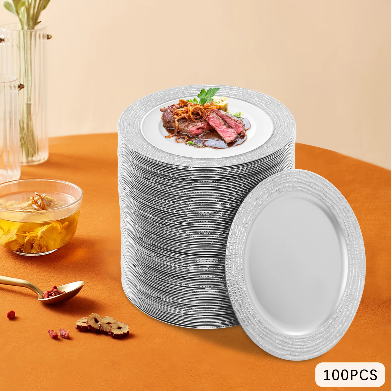 100 шт. антикварные тарелки для зарядного устройства 33 см, полипропиленовые тарелки для ужина, круглые тарелки для зарядного устройства для свадебного стола, ужина, кухонного декора для вечеринки
100 шт. антикварные тарелки для зарядного устройства 33 см, полипропиленовые тарелки для ужина, круглые тарелки для зарядного устройства для свадебного стола, ужина, кухонного декора для вечеринки