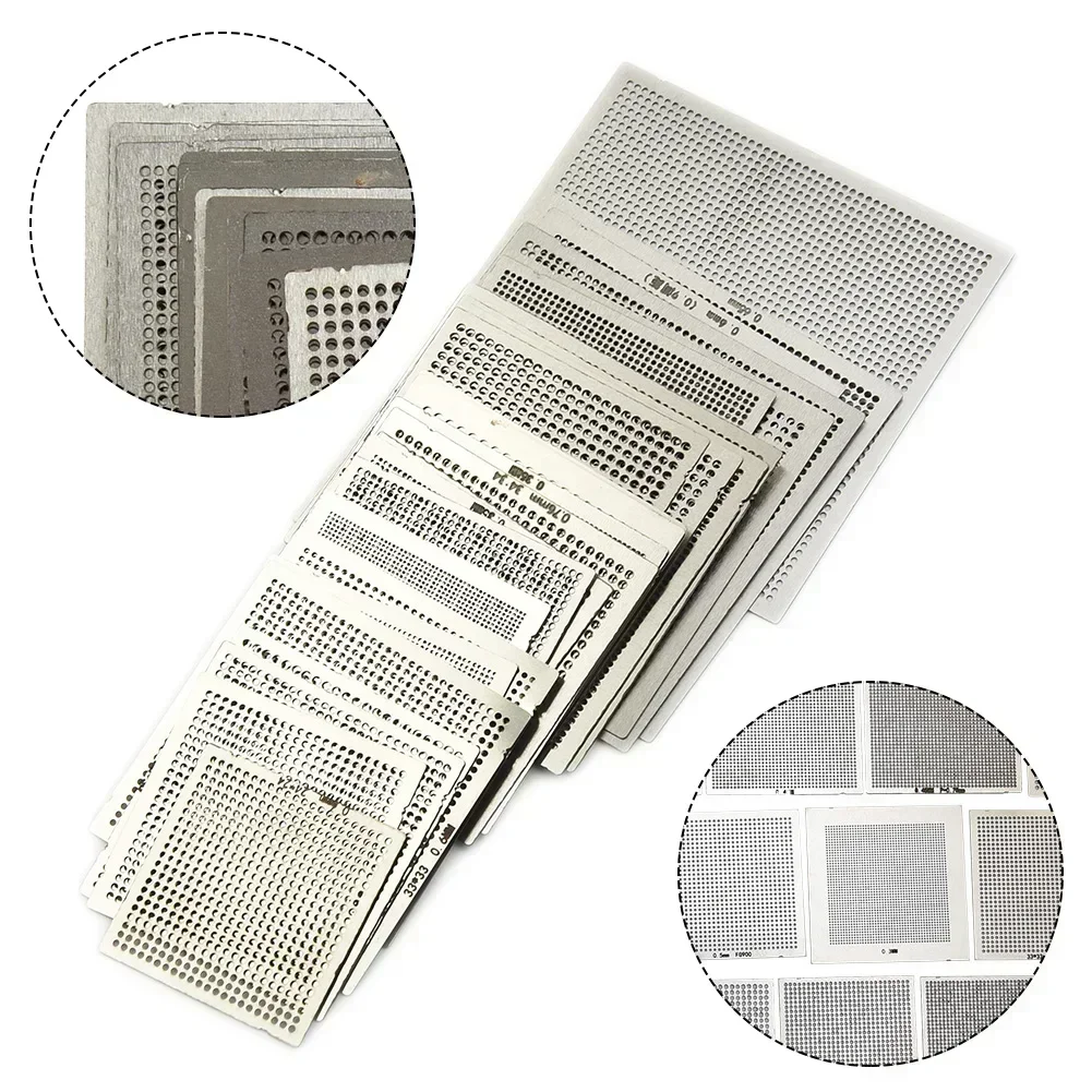Pack Universal Stencil Directly Heat Reballing Rework Net Parts Kit Reball Rework Steel Accessories Replaces
Pack Universal Stencil Directly Heat Reballing Rework Net Parts Kit Reball Rework Steel Accessories Replaces