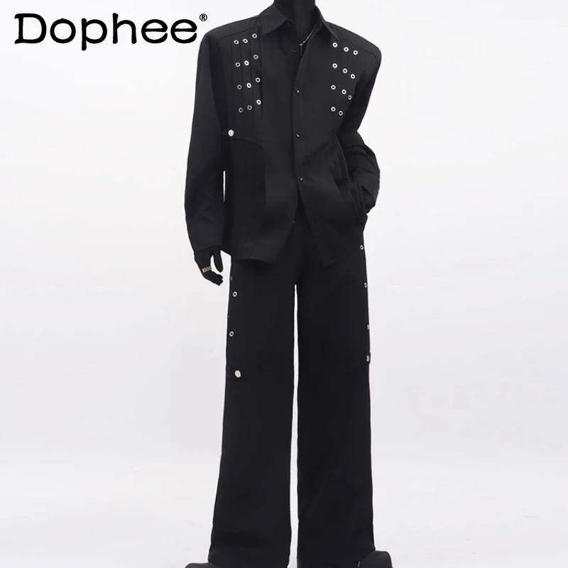 Men's 2025 Autumn New Metal Long Sleeve Shirts Sets High-End Trendy Cool Long Sleeve Shirt Pants Sets Trendy Male Handsome 2pcs
Men's 2025 Autumn New Metal Long Sleeve Shirts Sets High-End Trendy Cool Long Sleeve Shirt Pants Sets Trendy Male Handsome 2pcs