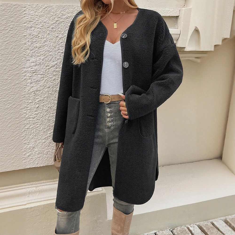 Plush Coat Commuting Style Women's Outerwear Soft Fleece Jacket Trendy Casual Fashion for Daily Wear
Plush Coat Commuting Style Women's Outerwear Soft Fleece Jacket Trendy Casual Fashion for Daily Wear