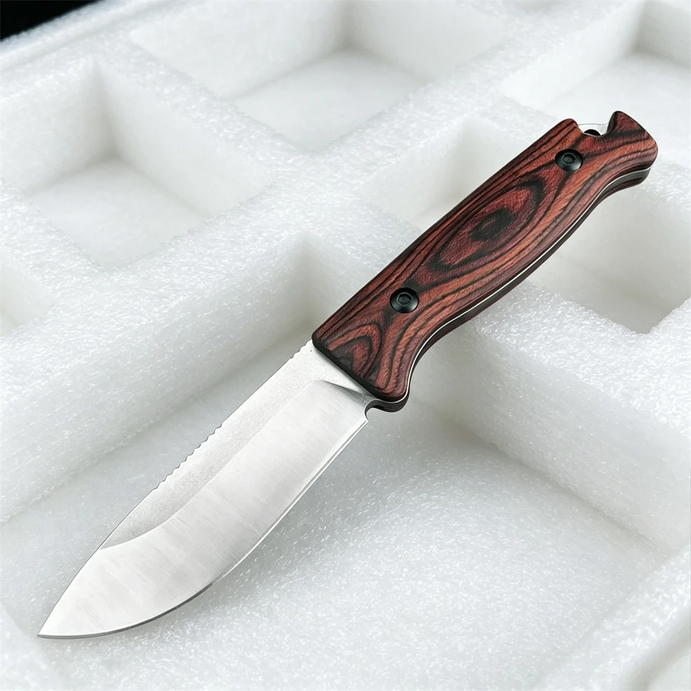 15002-2 Fixed Blade Survival Knife, Premium 9Cr13MoV Steel, Wood Handle, Sheath Included, Ideal EDC Gear for Camping & Hiking
15002-2 Fixed Blade Survival Knife, Premium 9Cr13MoV Steel, Wood Handle, Sheath Included, Ideal EDC Gear for Camping & Hiking