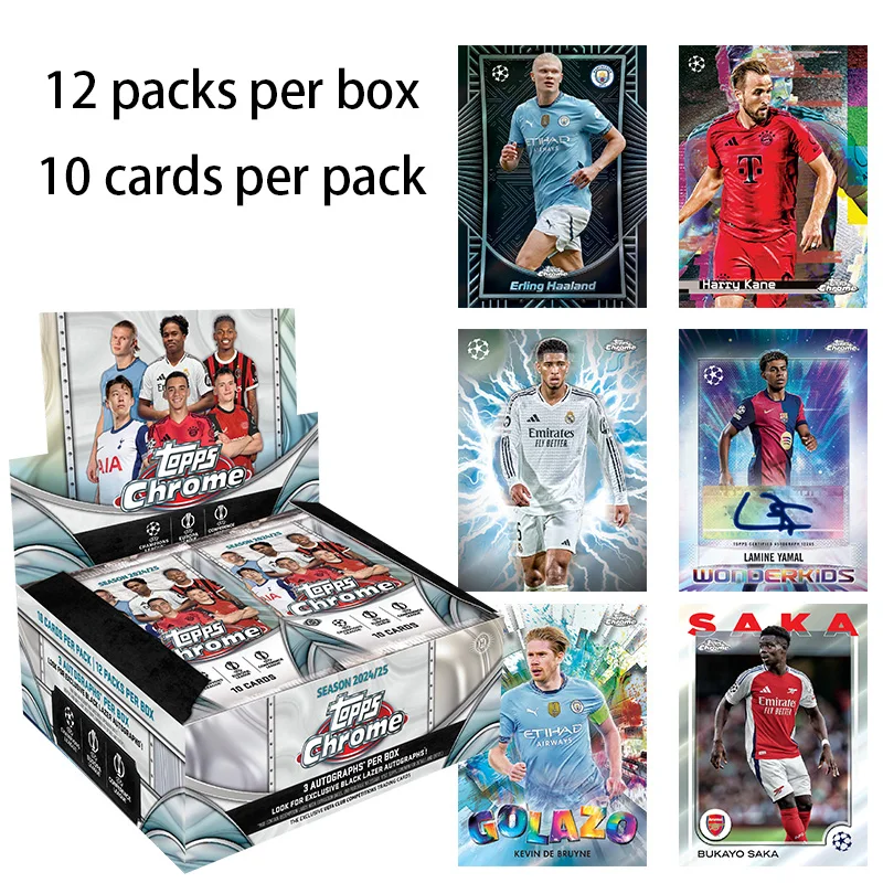 Topps Chrome 2024-25 UCC Jumbo Box Haaland Yamal Bellingham De Bruyne Football Star Offical Trading Cards Gift Collection
Topps Chrome 2024-25 UCC Jumbo Box Haaland Yamal Bellingham De Bruyne Football Star Offical Trading Cards Gift Collection