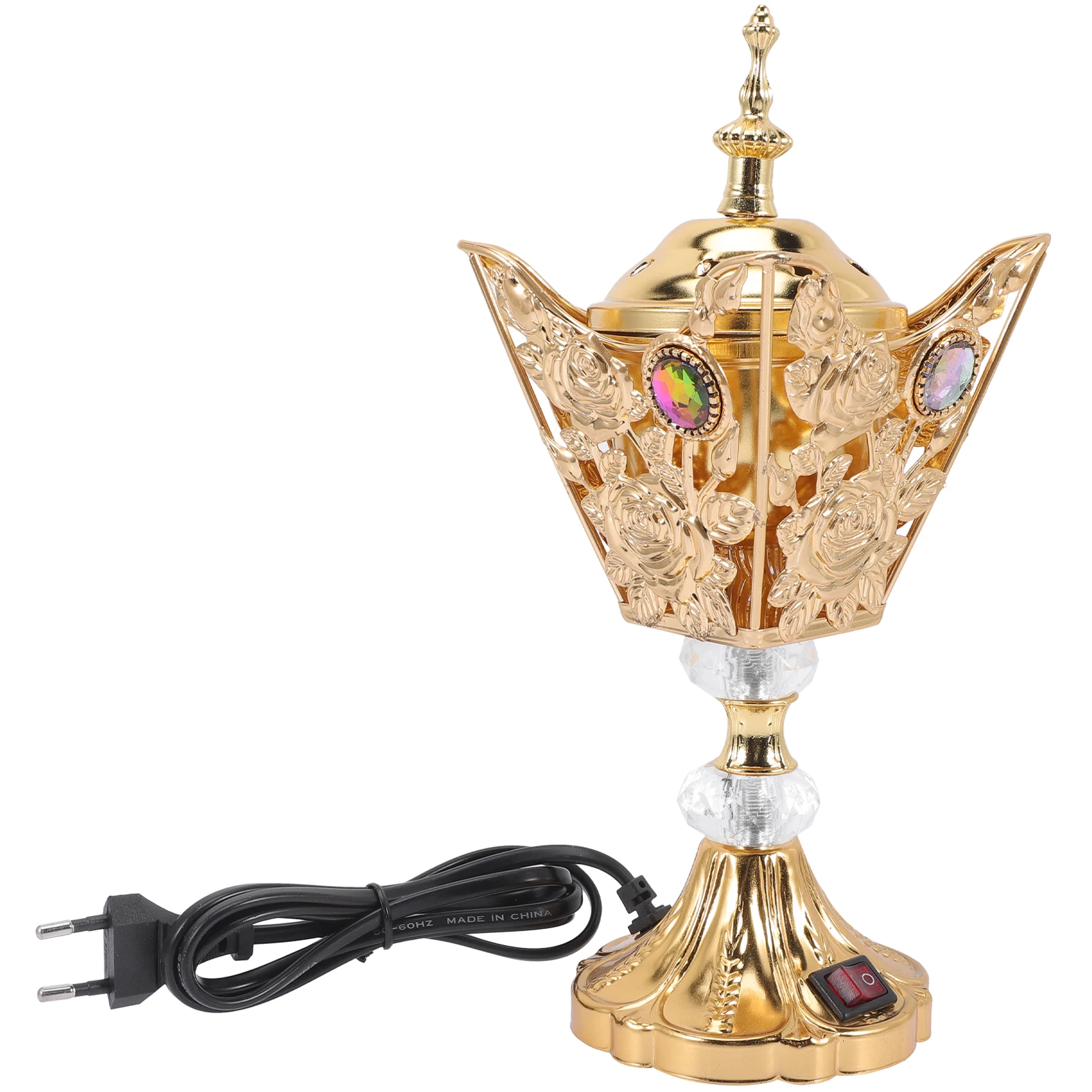 Electric Incense Burner Retro Censer Aroma Decorative Frankincense Storage Reusable Metal Middle Eastern Home Office Style
Electric Incense Burner Retro Censer Aroma Decorative Frankincense Storage Reusable Metal Middle Eastern Home Office Style