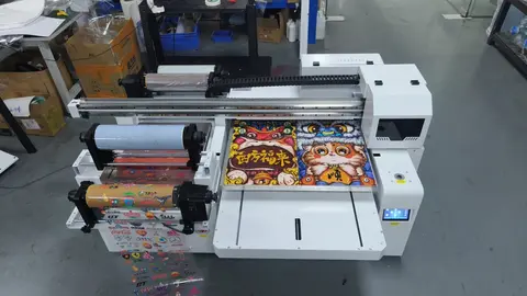 Best-selling Model 6090 UV Flatbed Printer Combining UV DTF Printer Device High Efficiency Printing Cost-effective