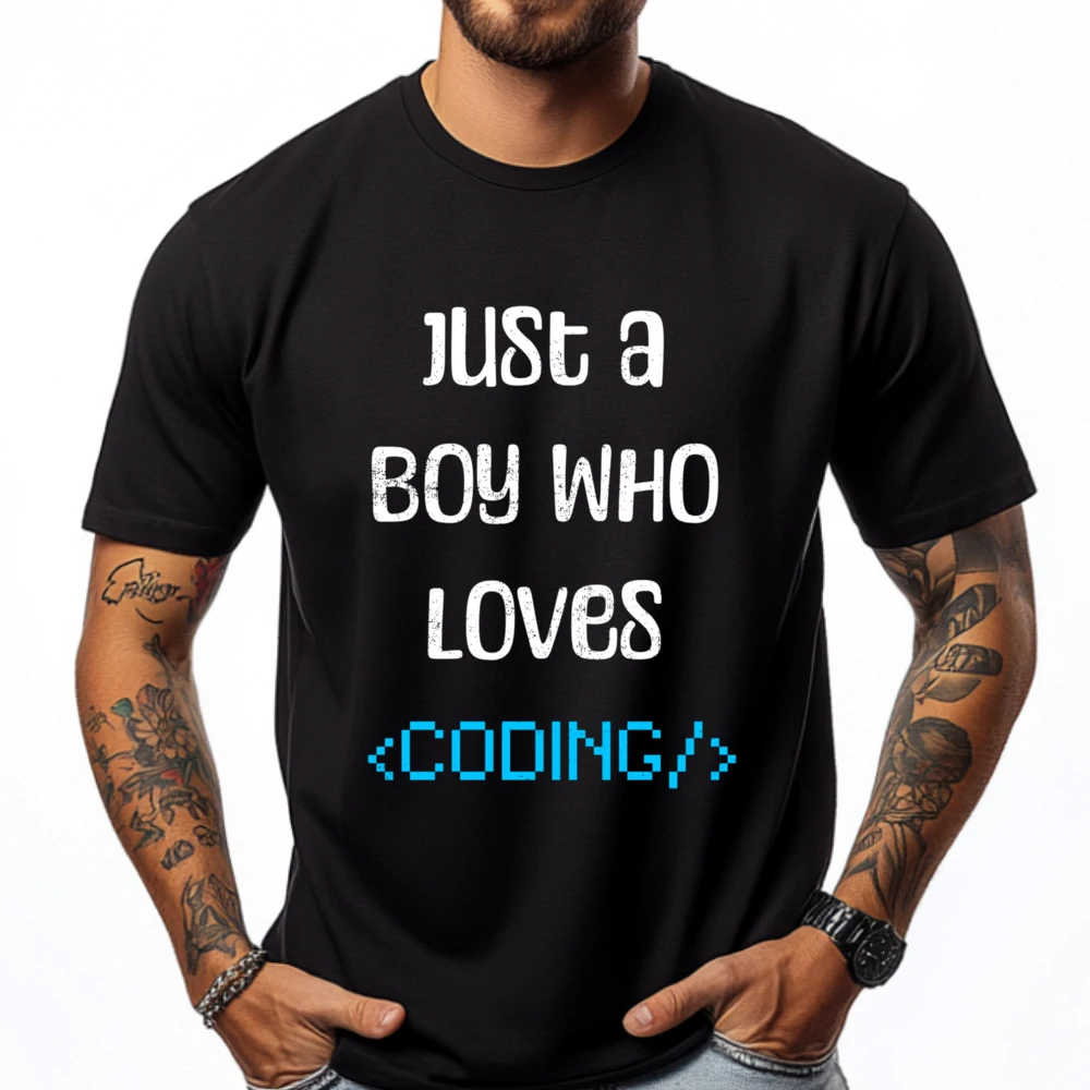 Just A Boy Who Loves Coding Computer Graphic Tee Shirt Oversized T Shirt Men Printed On Luxury Designer Clothes
Just A Boy Who Loves Coding Computer Graphic Tee Shirt Oversized T Shirt Men Printed On Luxury Designer Clothes
