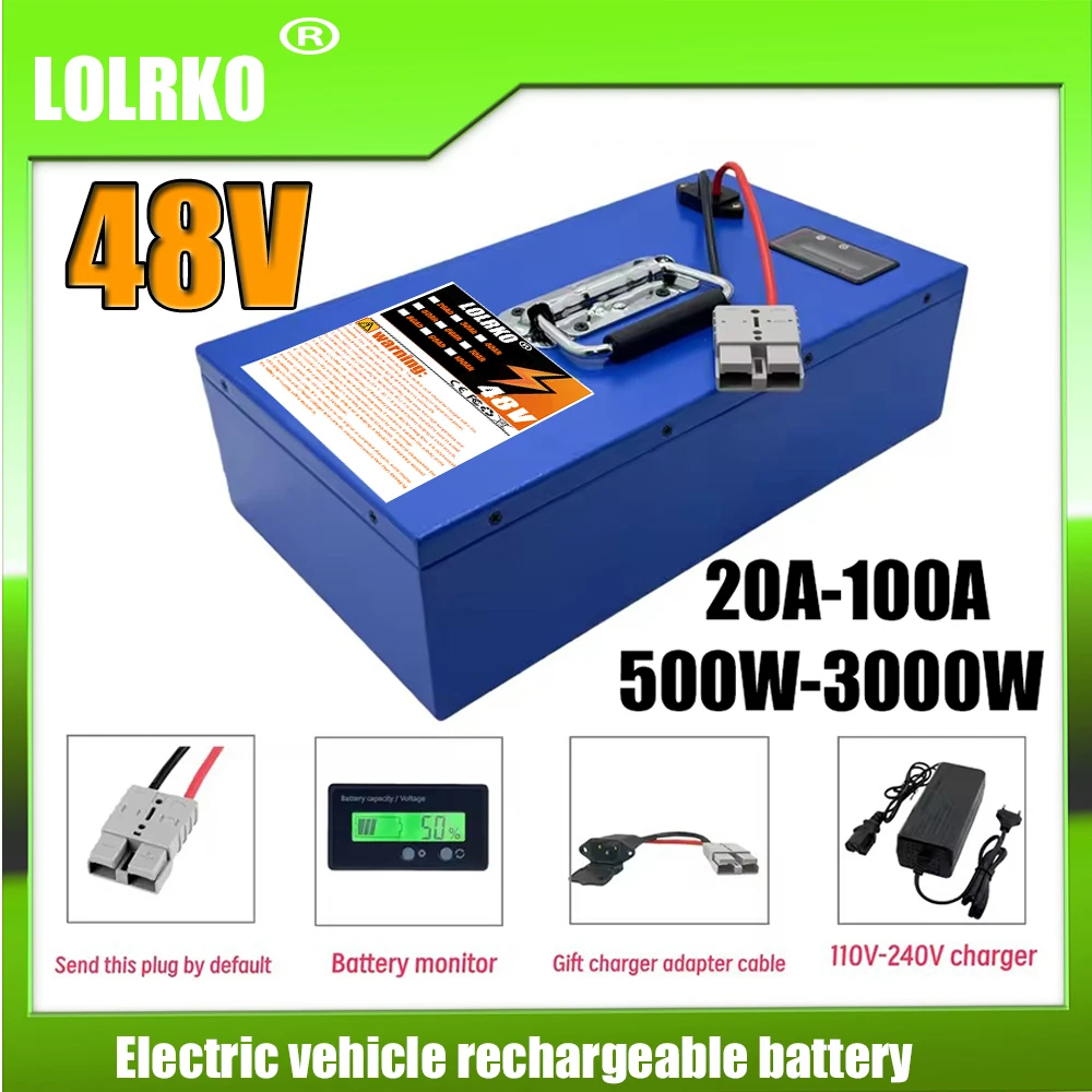 18650 lithium battery 48V 20Ah-100Ah battery pack 2500W Motorcycle motor rechargeable battery
18650 lithium battery 48V 20Ah-100Ah battery pack 2500W Motorcycle motor rechargeable battery
