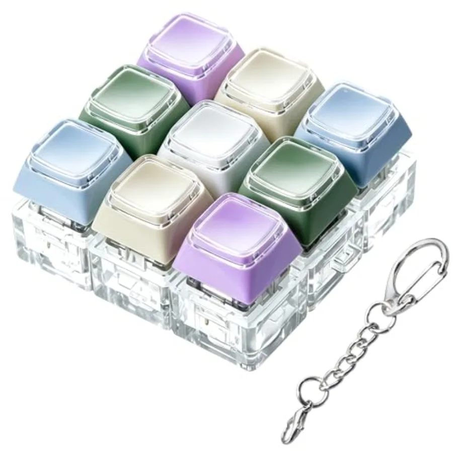Double Layer Keycap Keyboard Fidget Toy, Keyboard Fidget Keychain 9-in-1 Keyboard Decompression Button Finger Clicker Toys, Cli
Double Layer Keycap Keyboard Fidget Toy, Keyboard Fidget Keychain 9-in-1 Keyboard Decompression Button Finger Clicker Toys, Cli