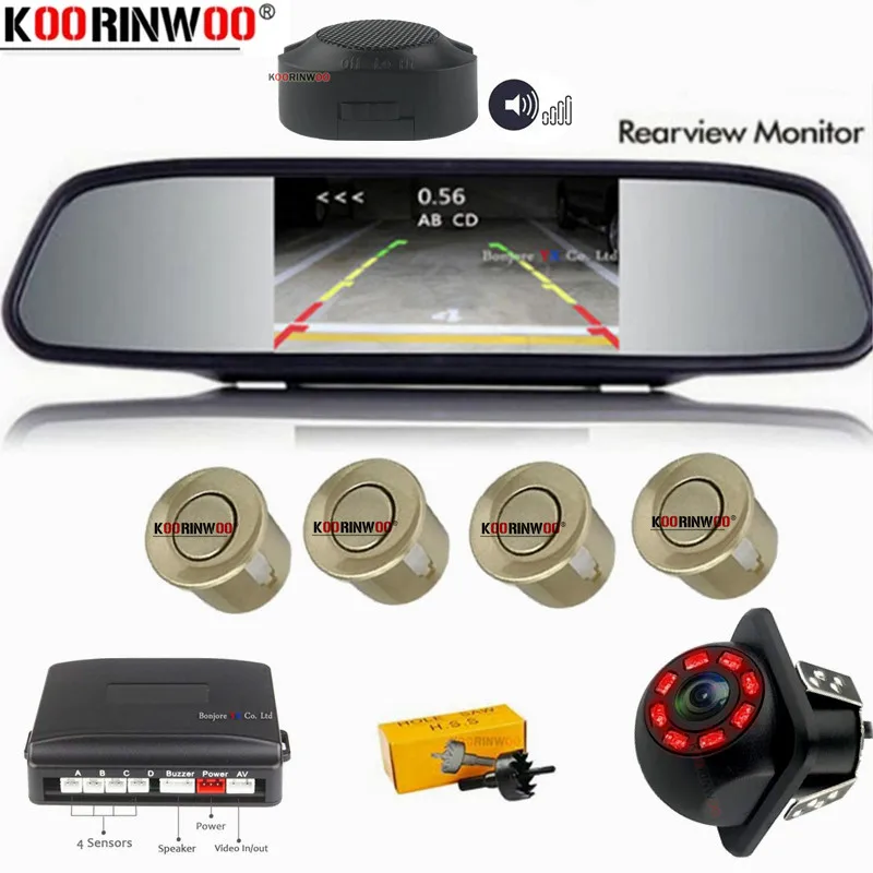 Koorinwoo Parktronic Автомобильный экран, зеркальный монитор, датчик парковки заднего хода, 4-зонд, сигнализация, резервная камера заднего вида, система парковки
Koorinwoo Parktronic Автомобильный экран, зеркальный монитор, датчик парковки заднего хода, 4-зонд, сигнализация, резервная камера заднего вида, система парковки