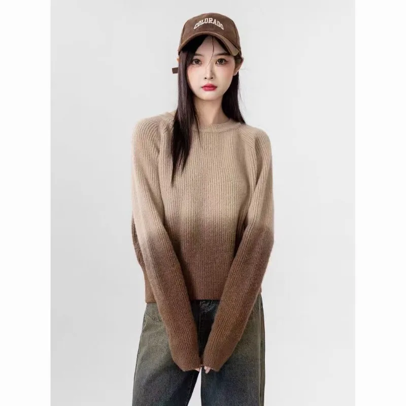 Women Autumn Winter Fashion Tie Dye Gradient Color Knitwear Ladies Simplicity All-match Long sleeve Sweater Casual Knitting Tops
Women Autumn Winter Fashion Tie Dye Gradient Color Knitwear Ladies Simplicity All-match Long sleeve Sweater Casual Knitting Tops