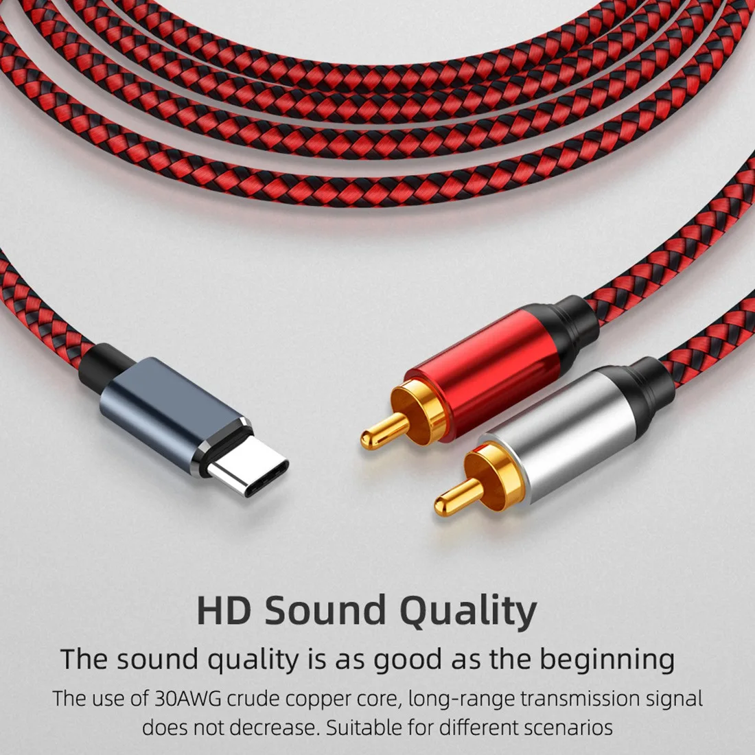 ABIJ-USB C To 2 RCA Audio Cable Type C Male To 2 RCA Male Audio Cable For Xiaomi Huawei Tablet Speaker Amplifier TV
ABIJ-USB C To 2 RCA Audio Cable Type C Male To 2 RCA Male Audio Cable For Xiaomi Huawei Tablet Speaker Amplifier TV