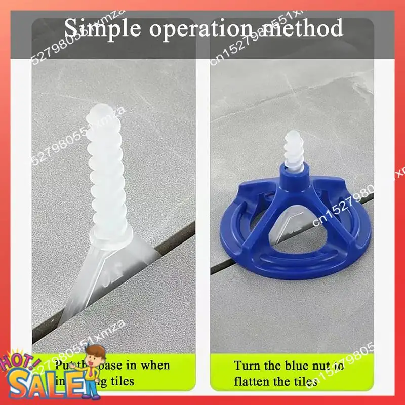 ABCL Tile Leveling System, 50 Reusable Nuts And 100 Bases, Tile Spacers Leveling System For Self Adhesive Floor Tiles, Easy To U
ABCL Tile Leveling System, 50 Reusable Nuts And 100 Bases, Tile Spacers Leveling System For Self Adhesive Floor Tiles, Easy To U