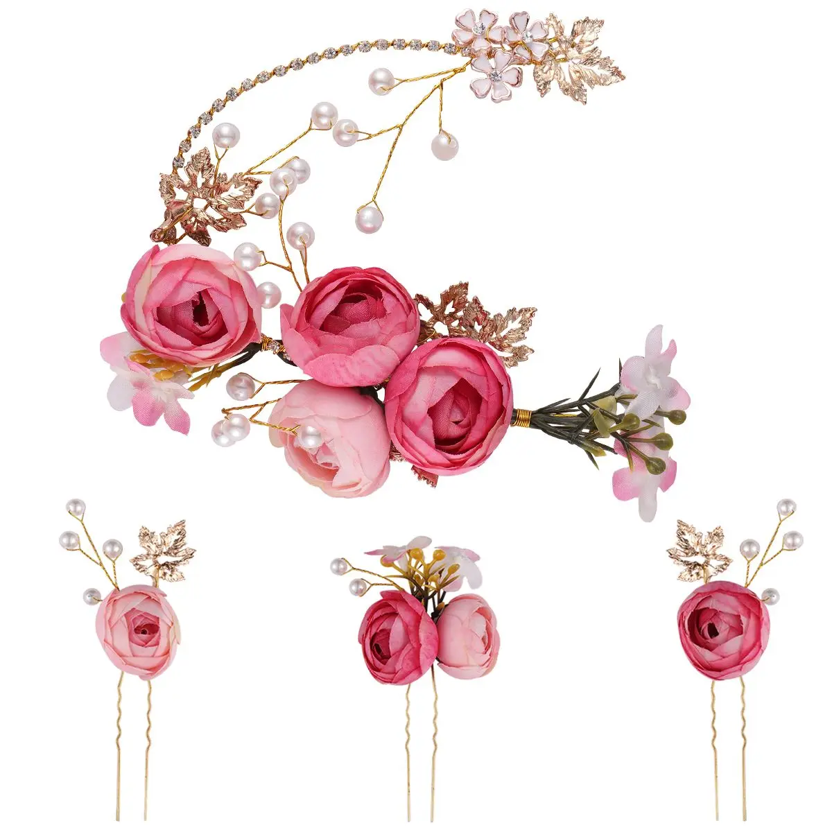 Imitation Flower Hairpin Elegant Bridal Accessories U shaped Clips Fabric Decorative Rose Tiaras Women Wedding Bridesmaid
Imitation Flower Hairpin Elegant Bridal Accessories U shaped Clips Fabric Decorative Rose Tiaras Women Wedding Bridesmaid
