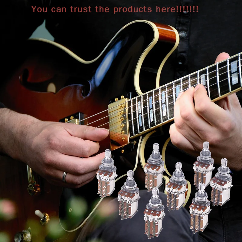 1Pc Guitar Push Pull Potentiometer(POT) For Electric Guitar Bass A/B 25K/50K/250K/500K Guitars Control Potentiometers Parts
1Pc Guitar Push Pull Potentiometer(POT) For Electric Guitar Bass A/B 25K/50K/250K/500K Guitars Control Potentiometers Parts