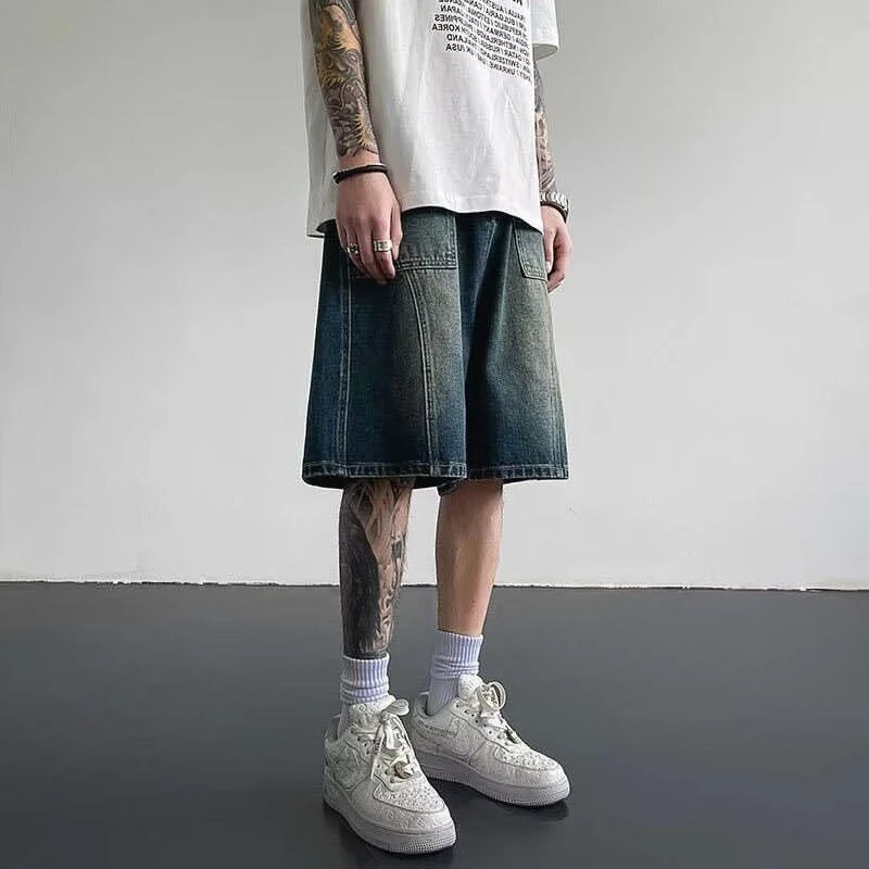 Men's Denim Shorts Summer Loose Fit Straight Leg Mid Length Casual Pants Streetwear Vintage Wash 2026 New
Men's Denim Shorts Summer Loose Fit Straight Leg Mid Length Casual Pants Streetwear Vintage Wash 2026 New