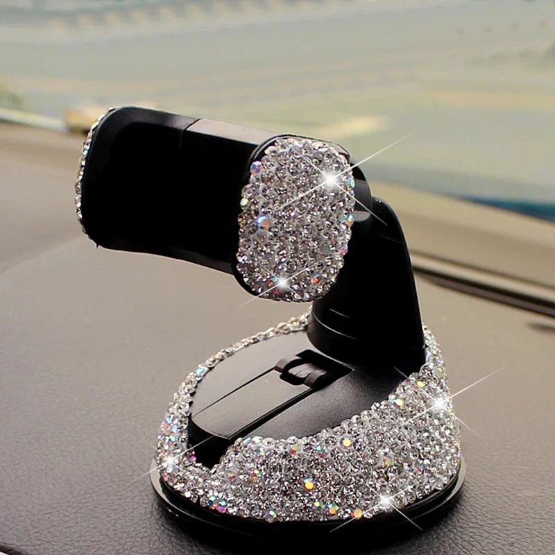 Crystal Rhinestones 360 Degree Car Phone Holder for Car Dashboard Auto Windows and Air Vent Universal Car Mobile Phone Holder
Crystal Rhinestones 360 Degree Car Phone Holder for Car Dashboard Auto Windows and Air Vent Universal Car Mobile Phone Holder