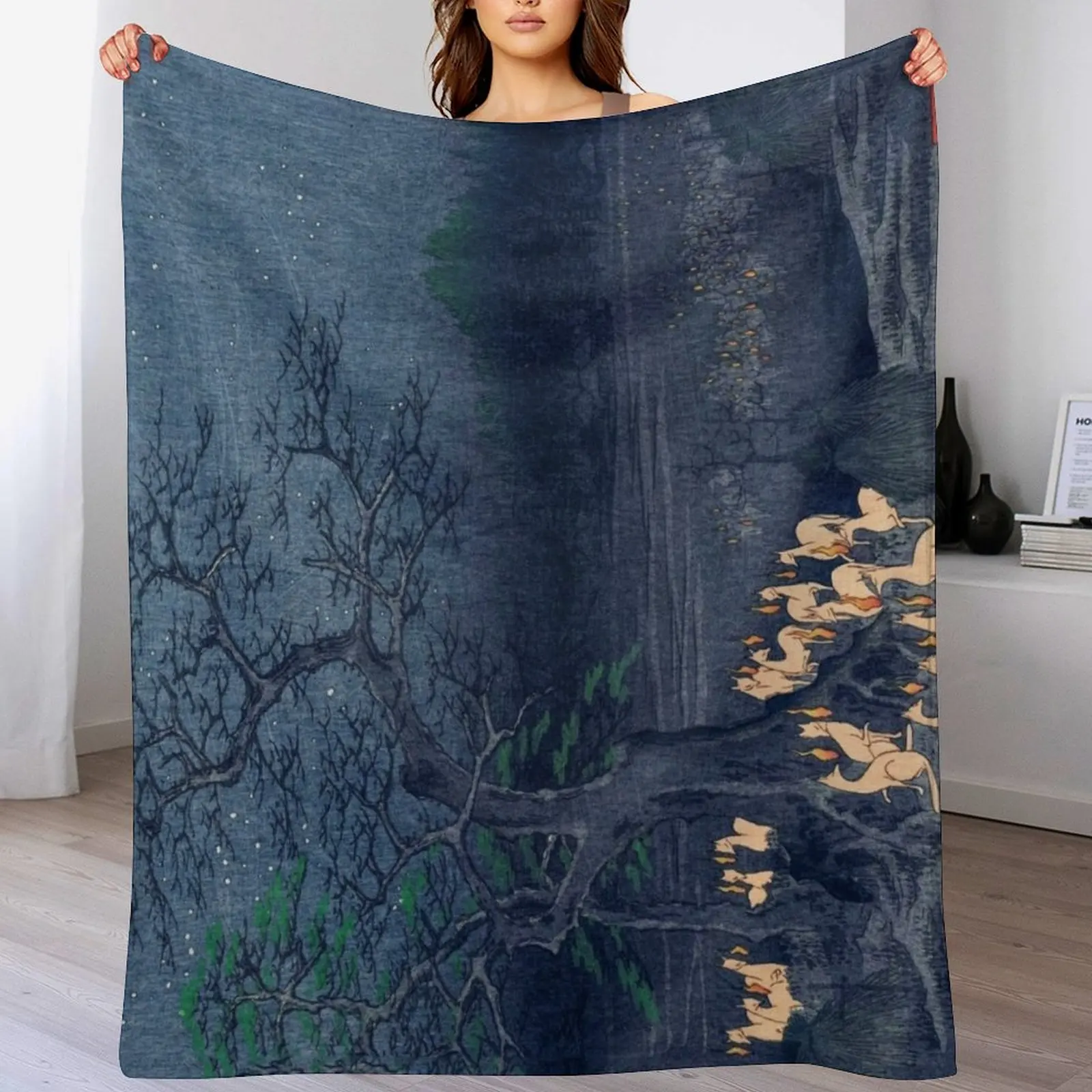Foxes at Night Shrine Vintage Ukiyo-e Japanese Art Throw Blanket Breathable Lightweight Blanket for Adults Kids
Foxes at Night Shrine Vintage Ukiyo-e Japanese Art Throw Blanket Breathable Lightweight Blanket for Adults Kids