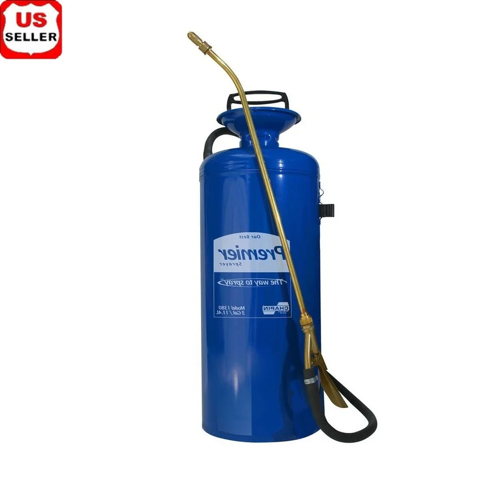 3 Gallon Tri-Poxy Steel Lawn Garden Sprayer Brass Nozzle Ergonomic Handle Heavy Duty Pump Pesticides Fertilizers Weeds
3 Gallon Tri-Poxy Steel Lawn Garden Sprayer Brass Nozzle Ergonomic Handle Heavy Duty Pump Pesticides Fertilizers Weeds