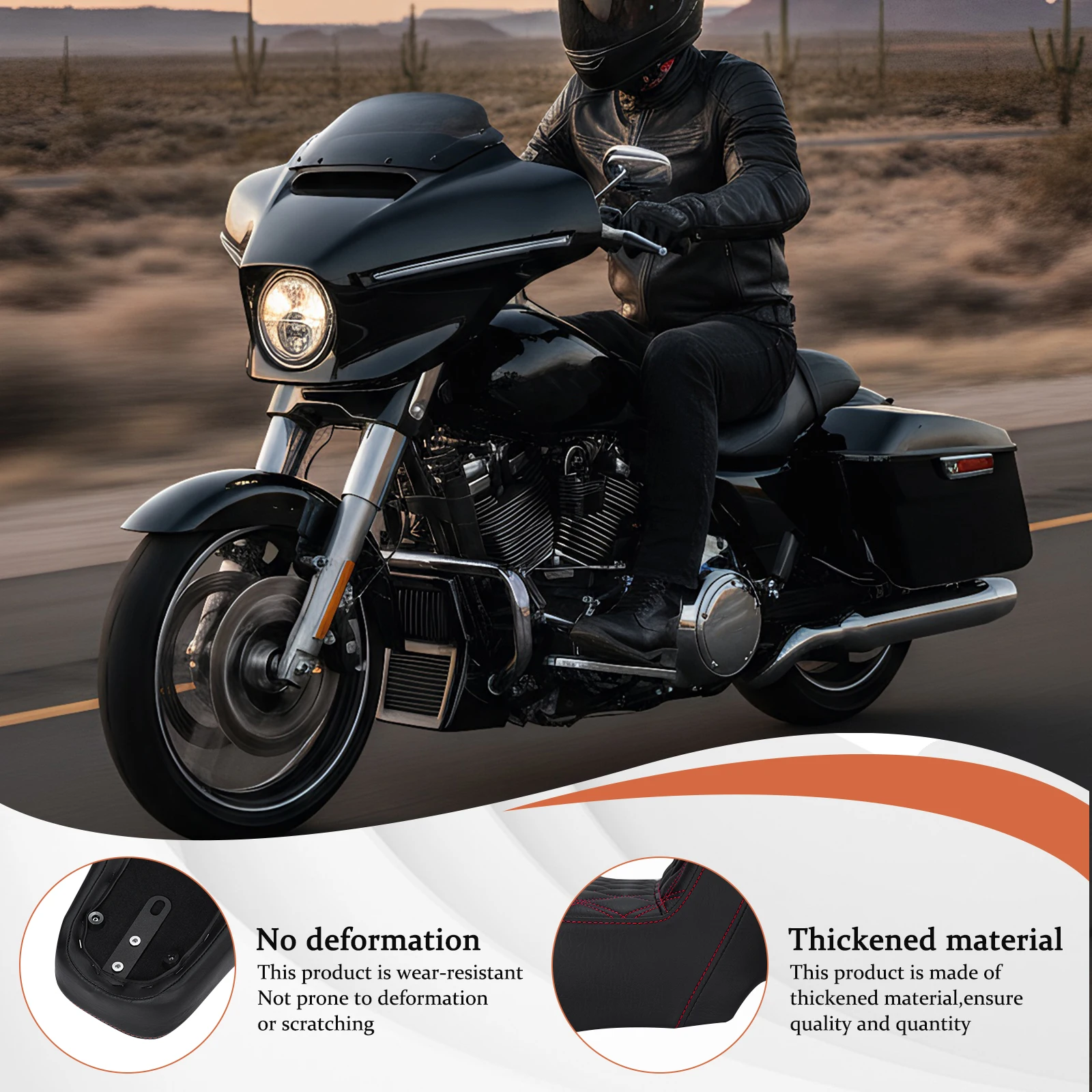 Driver Passenger Two-Up Seat Stepped Type with Diamond Pattern Stitching for Harley CVO Road Glide Street Glide Ultra FLHXU
Driver Passenger Two-Up Seat Stepped Type with Diamond Pattern Stitching for Harley CVO Road Glide Street Glide Ultra FLHXU