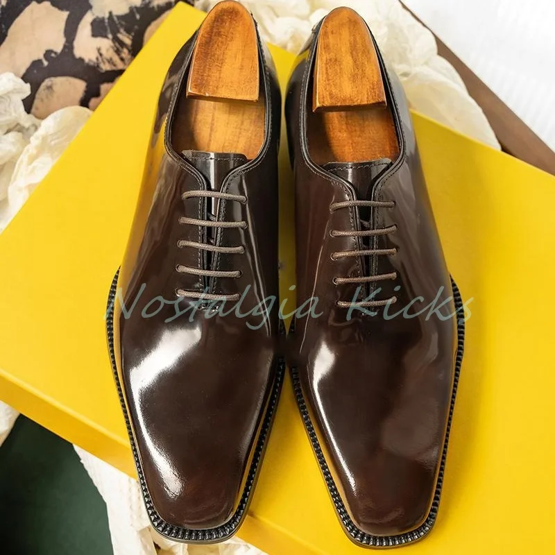 Men's Dark Brown Cow Leather Lace Up Formal Shoes Business Square Toe Office Man Shoes Versatile Handmade Comfort Oxford Shoes
Men's Dark Brown Cow Leather Lace Up Formal Shoes Business Square Toe Office Man Shoes Versatile Handmade Comfort Oxford Shoes