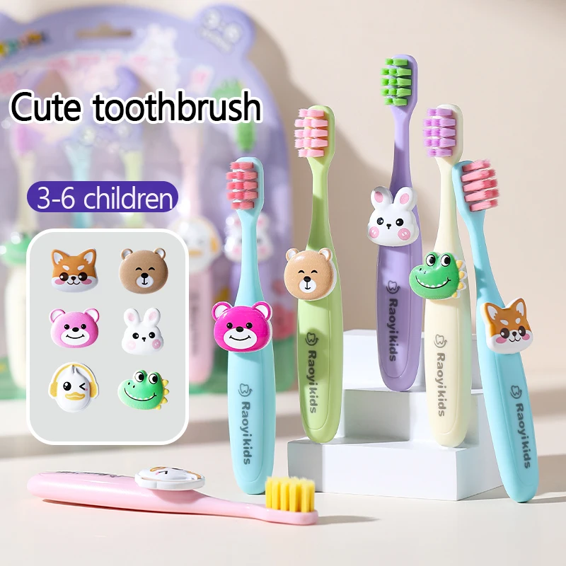6PCS Cute Children's Toothbrush Ultra Soft Bristle Brush Creative Animal Handle Design Suitable for Children Aged 3-6 Years Old
6PCS Cute Children's Toothbrush Ultra Soft Bristle Brush Creative Animal Handle Design Suitable for Children Aged 3-6 Years Old