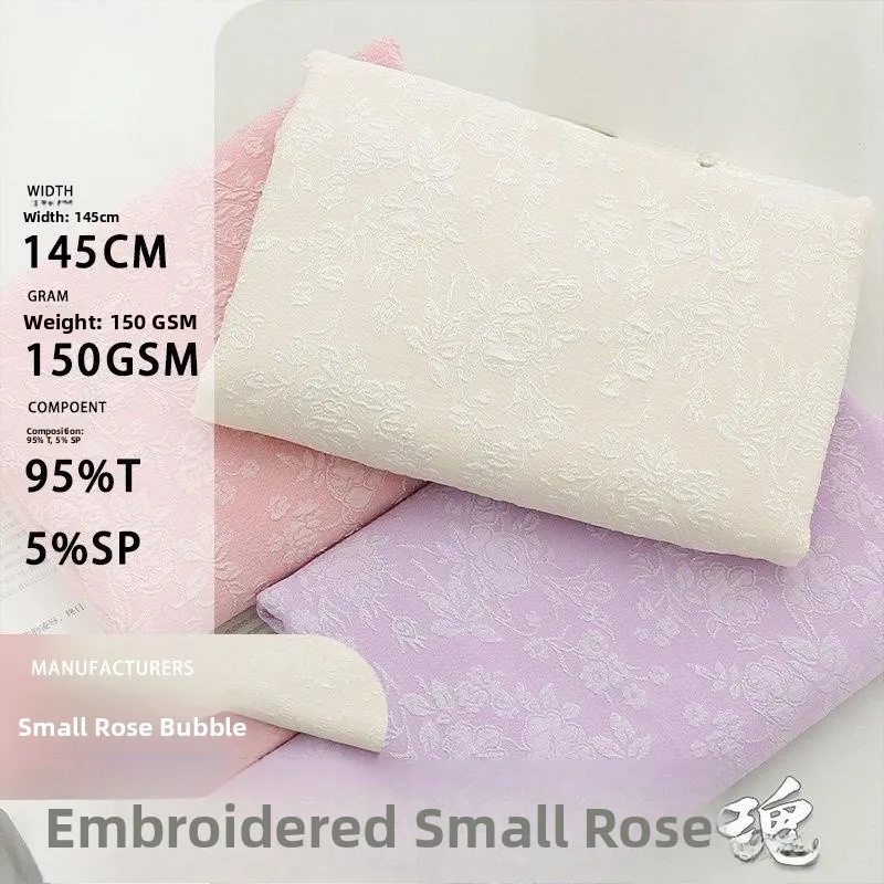 3D Relief Embossed Bubble Fabric Small Rose Pattern Suitable for Festive Hanfu Children's Dress Polyester Fiber Retro Style
3D Relief Embossed Bubble Fabric Small Rose Pattern Suitable for Festive Hanfu Children's Dress Polyester Fiber Retro Style