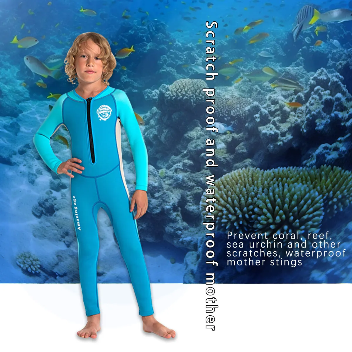 2.5mmFront Zipper Warm Full Body Swimsuit Neoprene Long Sleeve One-Piece Swimsuit Unisex Kids SwimmingBoatingSurfingWater Sport
2.5mmFront Zipper Warm Full Body Swimsuit Neoprene Long Sleeve One-Piece Swimsuit Unisex Kids SwimmingBoatingSurfingWater Sport