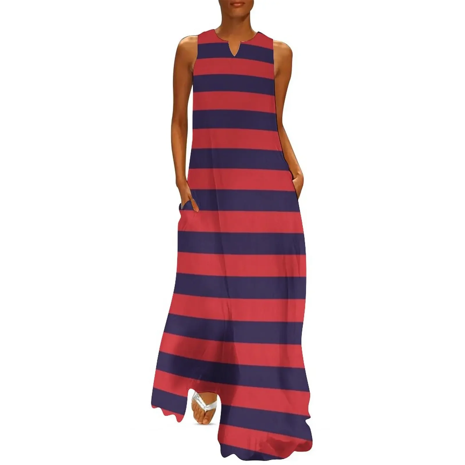 Small NAVY BLUE and RED Horizontal STRIPES Long Dress women's clothing korea stylish woman dress Dress
Small NAVY BLUE and RED Horizontal STRIPES Long Dress women's clothing korea stylish woman dress Dress