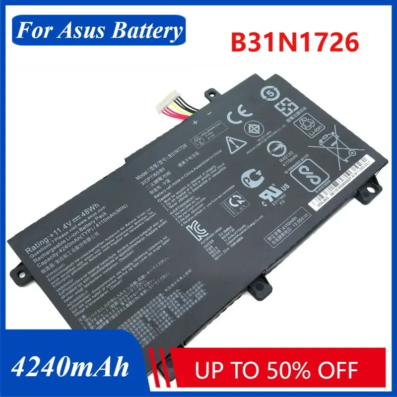 4240 мАч B31N1726 для ноутбука Asus ZX80GE FX80GD GE FX86G TUF504GD TUF505DY TUF554GE TUF565GD
4240 мАч B31N1726 для ноутбука Asus ZX80GE FX80GD GE FX86G TUF504GD TUF505DY TUF554GE TUF565GD
