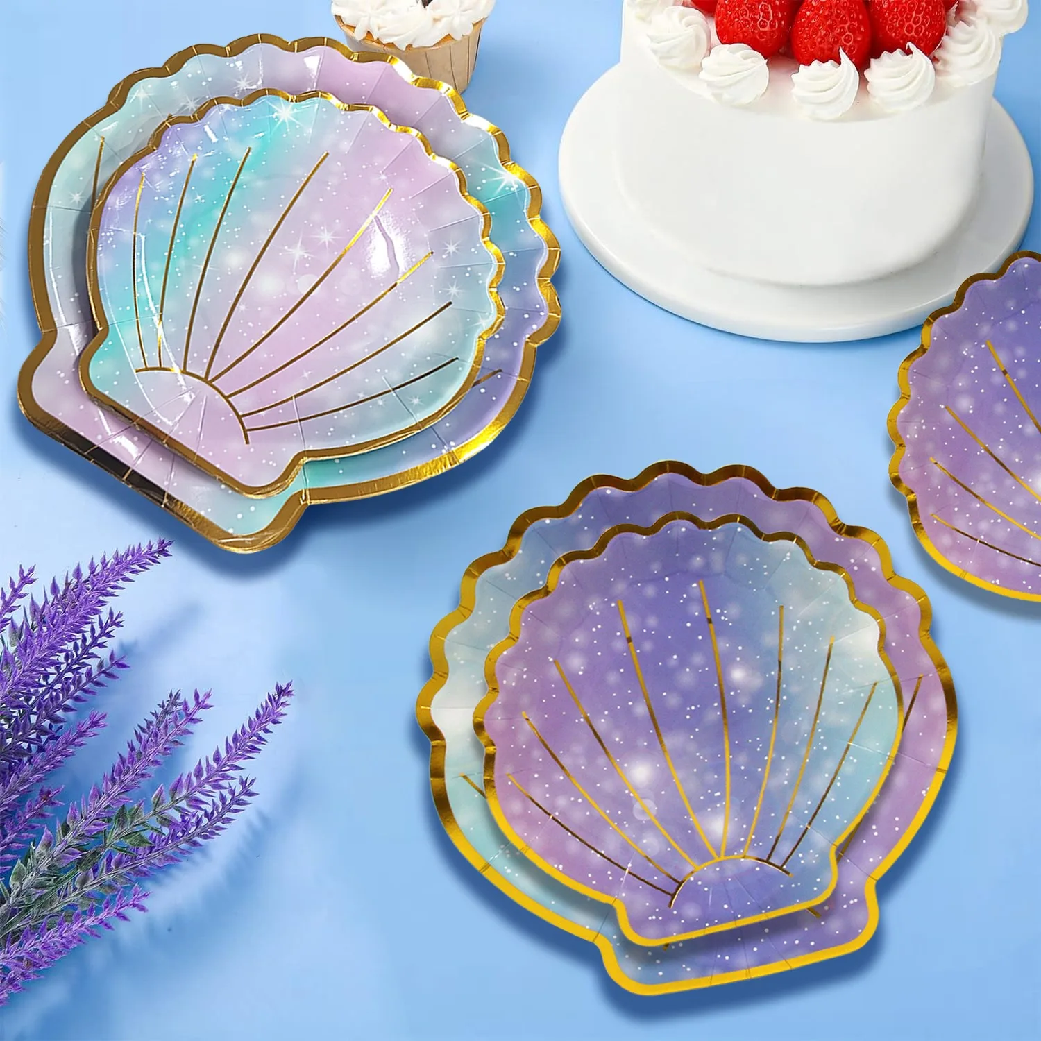 10pcs Purple Pink Shell Disposable Paper Plates Mermaid Party DIY Uder The Sea Wedding Birthday Shell Plates Supplies
10pcs Purple Pink Shell Disposable Paper Plates Mermaid Party DIY Uder The Sea Wedding Birthday Shell Plates Supplies