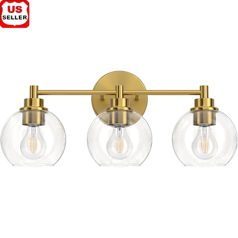 3-Light Bathroom Vanity Light Fixture Globe Glass Shades E26 Sockets Modern Wall Lighting Ideal Bedroom Living Room Hallway
3-Light Bathroom Vanity Light Fixture Globe Glass Shades E26 Sockets Modern Wall Lighting Ideal Bedroom Living Room Hallway