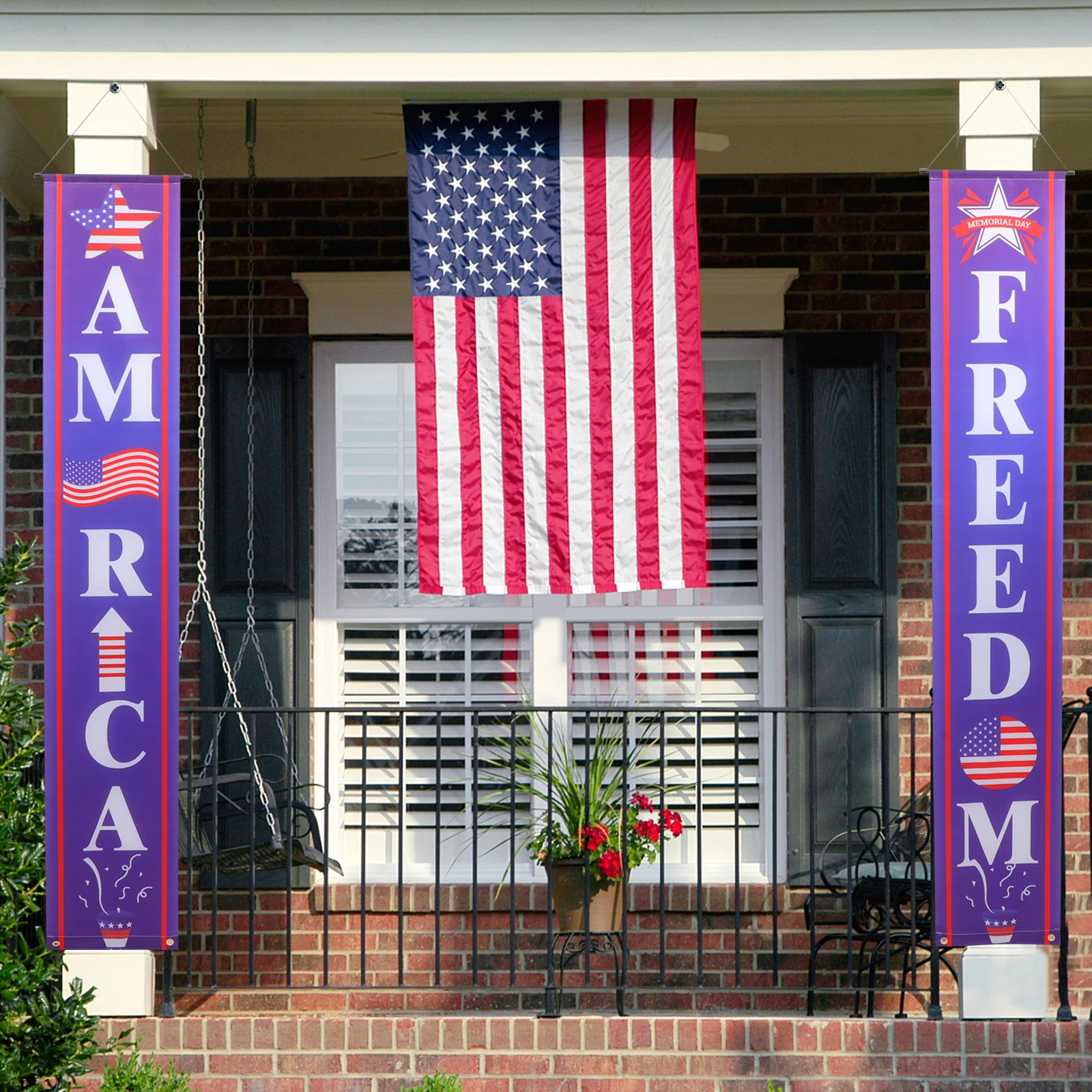 Independence Day Couplets Hanging Porch Sign Decoration American Banner Door Flag Banners
Independence Day Couplets Hanging Porch Sign Decoration American Banner Door Flag Banners