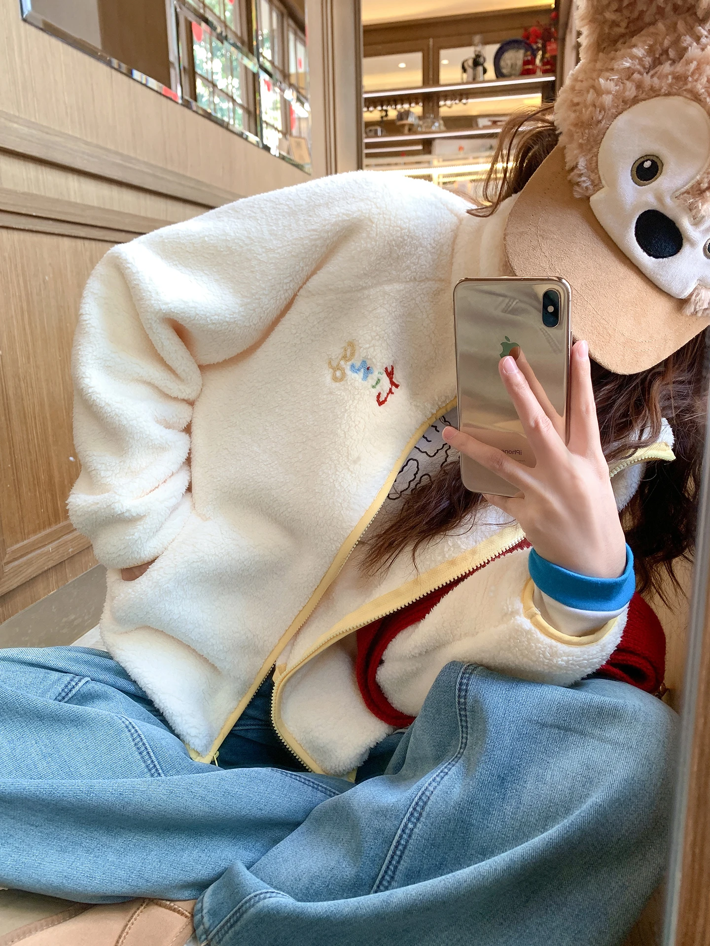 Korean Sle Thiened Lamb Fur Jaet Women's Autumn Winter Loose Fce Outerwear Warm Casual Long Sve Zipper Closure
Korean Sle Thiened Lamb Fur Jaet Women's Autumn Winter Loose Fce Outerwear Warm Casual Long Sve Zipper Closure