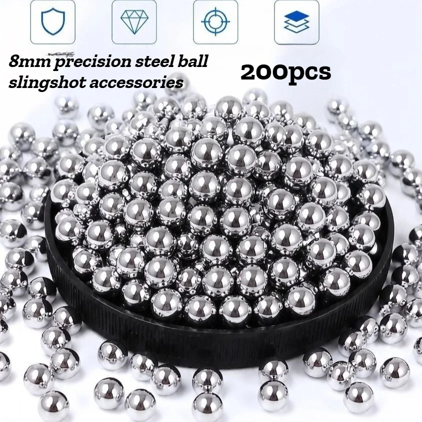 200pcs 8mm Oil-free, Rust Free, Mirror Flawless Precision Steel Ball Slingshot Accessories, Outdoor Tool Parts
200pcs 8mm Oil-free, Rust Free, Mirror Flawless Precision Steel Ball Slingshot Accessories, Outdoor Tool Parts