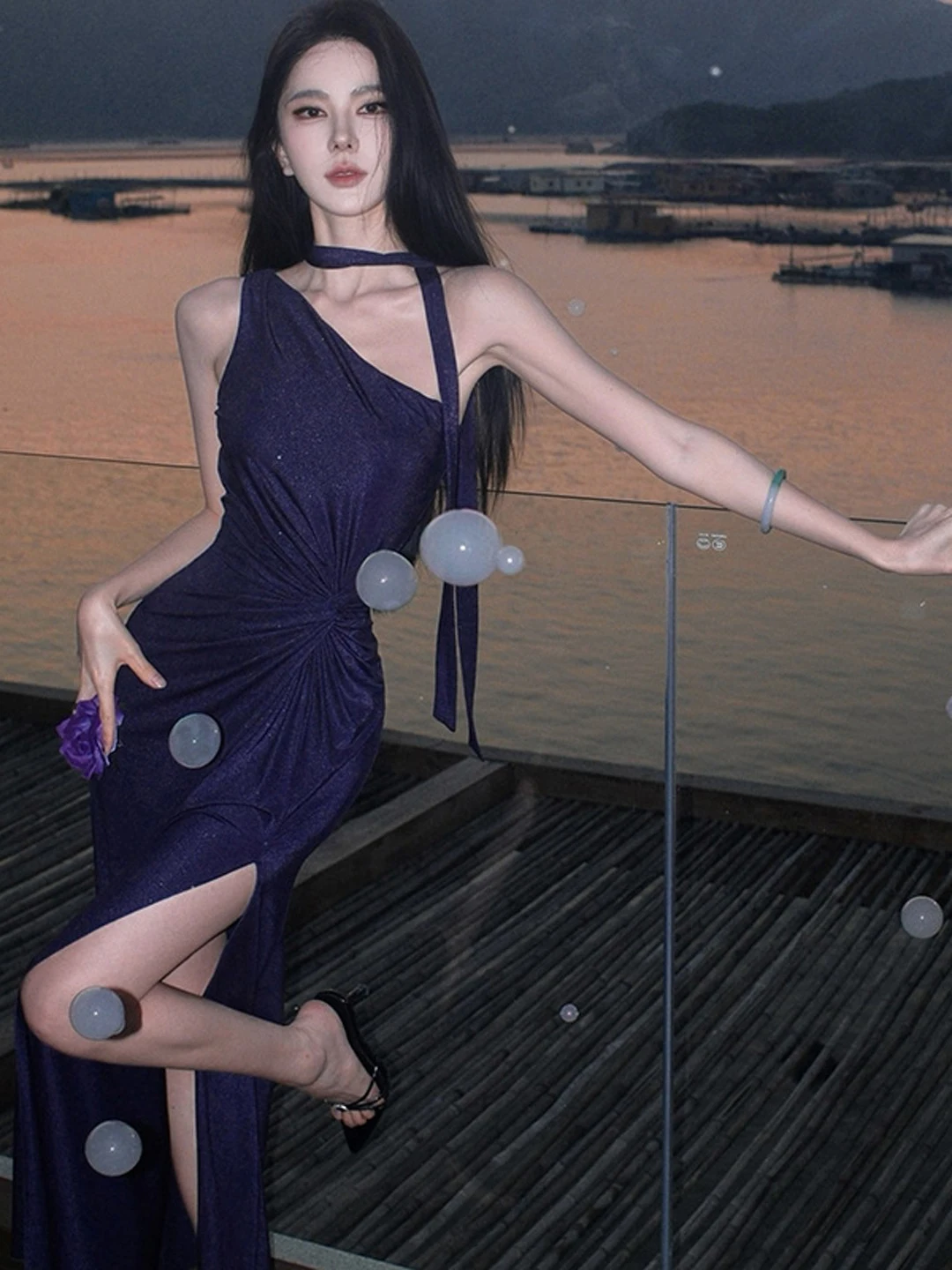 Sexy Slant Shoulder Slim Fit Long Dress Fashionable Elegant Summer Cotton Blend Casual Wear Home Party Outdoor Date Formal
Sexy Slant Shoulder Slim Fit Long Dress Fashionable Elegant Summer Cotton Blend Casual Wear Home Party Outdoor Date Formal