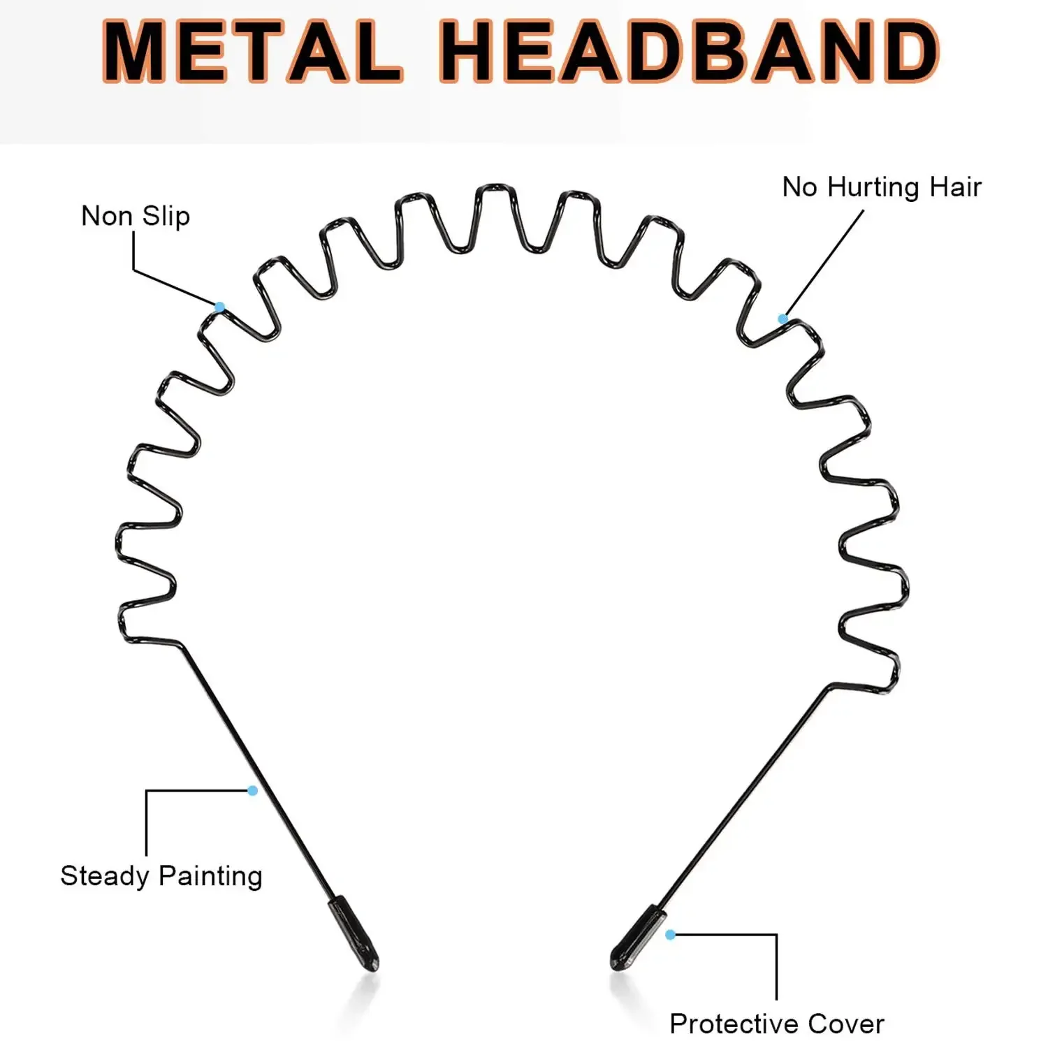Metal Headbands for Women Men, 2 Pack Fashion Unisex Black Hairband Sports Headwear Hair Hoop Hair Accessories for , Outdoor (2
Metal Headbands for Women Men, 2 Pack Fashion Unisex Black Hairband Sports Headwear Hair Hoop Hair Accessories for , Outdoor (2