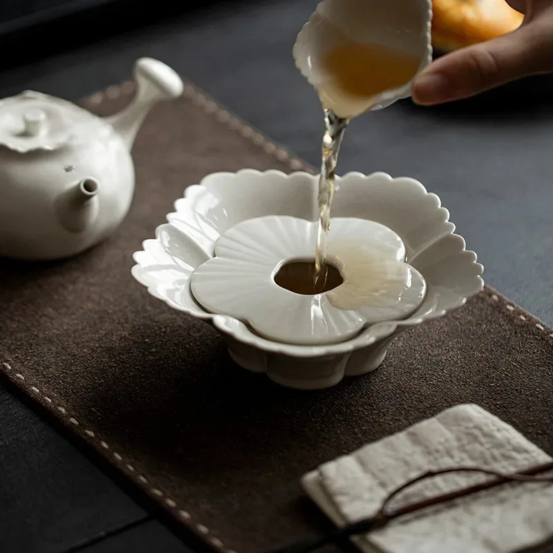Plant ash water storage pot bearing handmade ceramic flower mouth tea tray household small dry brewing tray Kung Fu tea set
Plant ash water storage pot bearing handmade ceramic flower mouth tea tray household small dry brewing tray Kung Fu tea set
