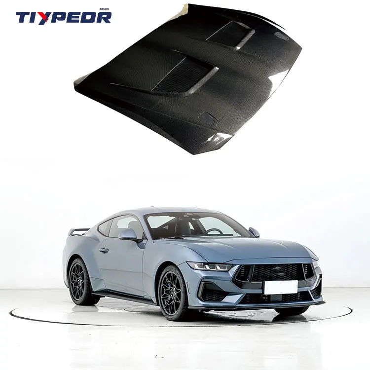 TIYPEOR Carbon Fiber Engine Hood With Scoop For Ford Mustang 2024 2025 Body Kit
TIYPEOR Carbon Fiber Engine Hood With Scoop For Ford Mustang 2024 2025 Body Kit