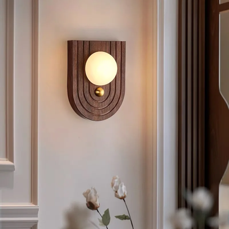 SANDYHA Marble Wall Lamp Japanese Retro Led Light Living Room Bedroom Decoration Walnut Wood Corridor Study Lighting Fixtures
SANDYHA Marble Wall Lamp Japanese Retro Led Light Living Room Bedroom Decoration Walnut Wood Corridor Study Lighting Fixtures