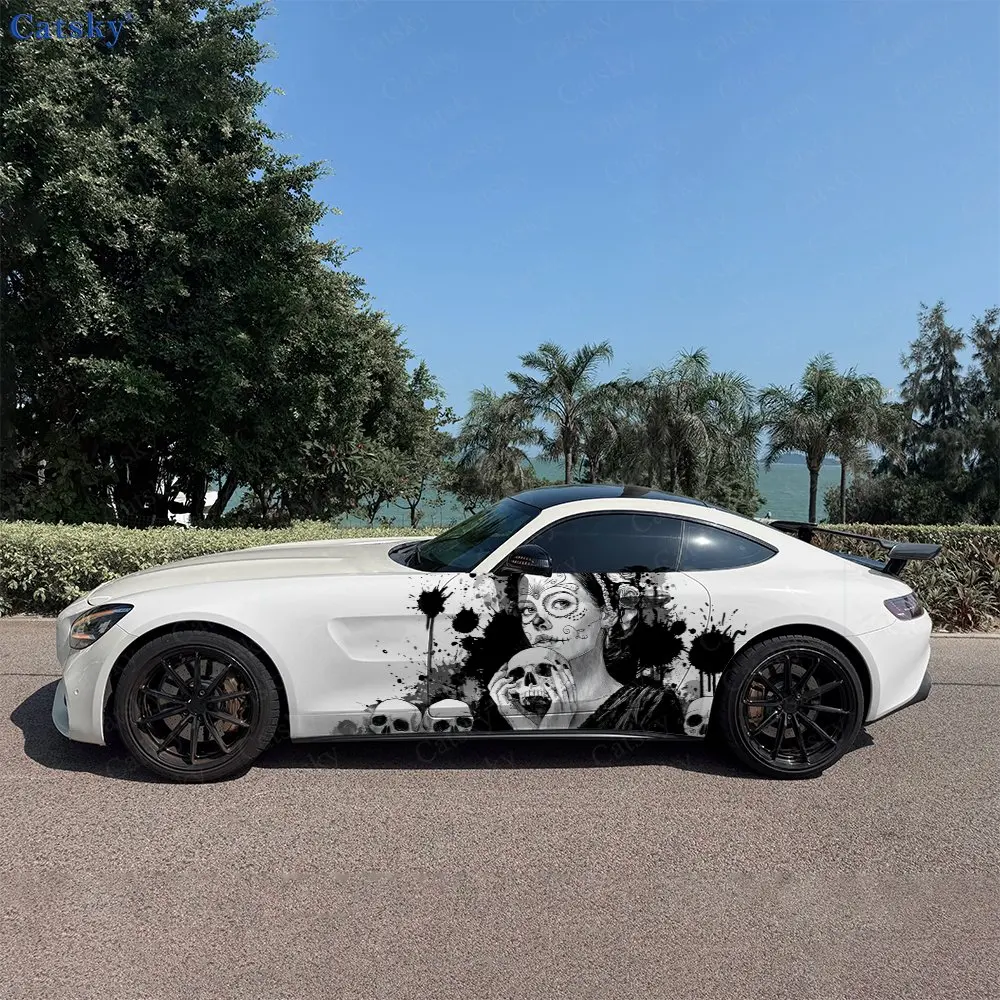 2pcs Catrina Hand-drawn Painting Durable, Fade-resistant, Enhance Vehicle Aesthetics With Bold Artistic Design Car Vinyl Wraps
2pcs Catrina Hand-drawn Painting Durable, Fade-resistant, Enhance Vehicle Aesthetics With Bold Artistic Design Car Vinyl Wraps