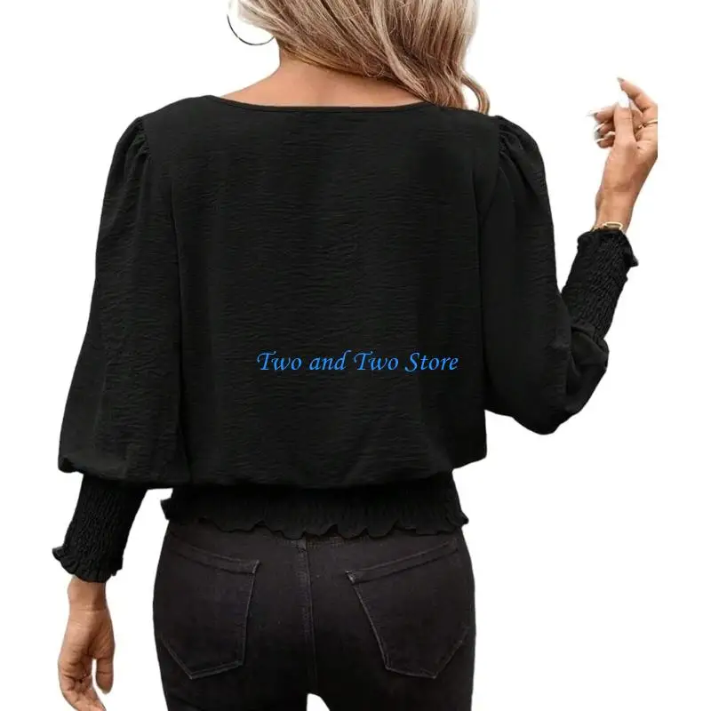 HX6F Women's Stylish Round Neck Blouse with Puff Sleeves Cherry Blossom Print for Feminine Look in Various Social Occasion
HX6F Women's Stylish Round Neck Blouse with Puff Sleeves Cherry Blossom Print for Feminine Look in Various Social Occasion