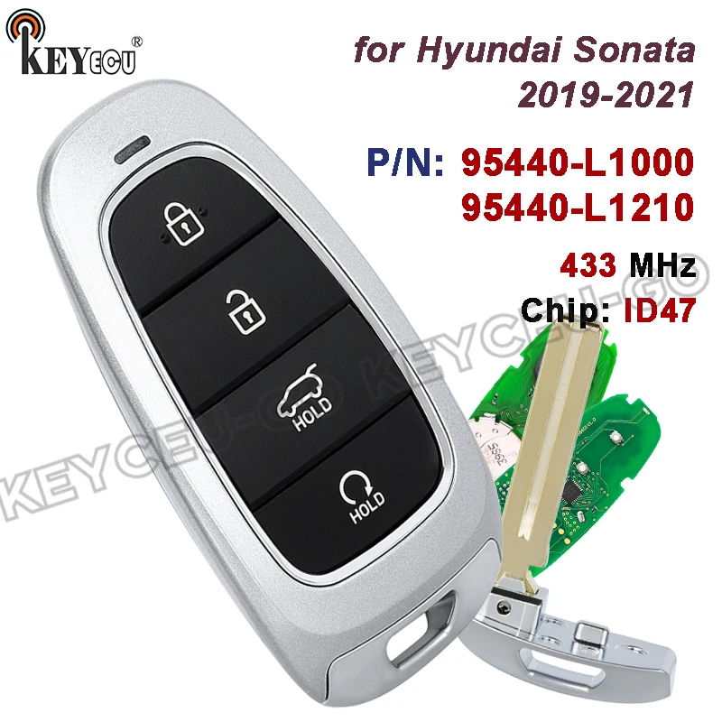 Брелок-ключ KEYECU 433 МГц с чипом ID47, PN: 95440-L1000 95440-L1210 TQ8-FOB-4F26 для Hyundai Sonata 2019-2021, бесключевой доступ, смарт-брелок
Брелок-ключ KEYECU 433 МГц с чипом ID47, PN: 95440-L1000 95440-L1210 TQ8-FOB-4F26 для Hyundai Sonata 2019-2021, бесключевой доступ, смарт-брелок