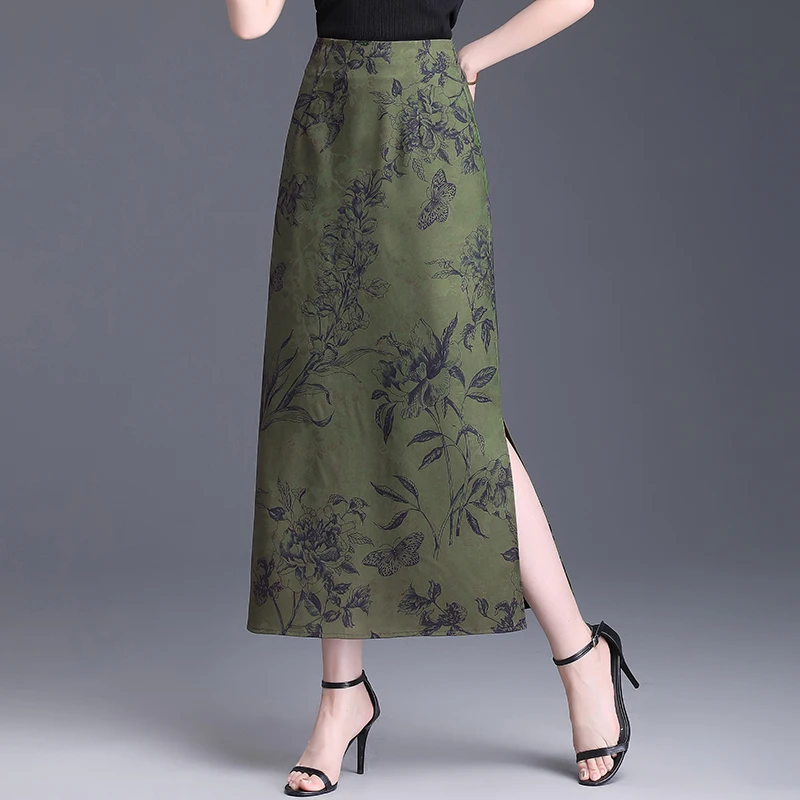 Retro Chinese Sle High Waist Midi Skirt Women's A-Line Split to Ankle Slimming Long Skirt Floral Print Bodycon Dr
Retro Chinese Sle High Waist Midi Skirt Women's A-Line Split to Ankle Slimming Long Skirt Floral Print Bodycon Dr