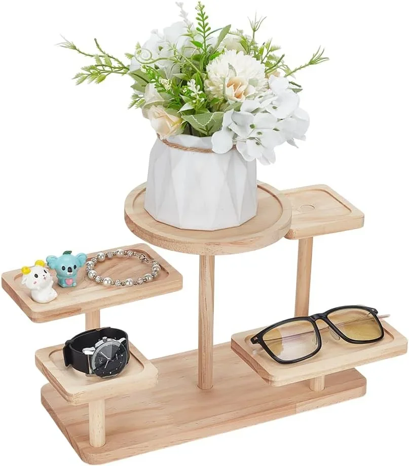 Wooden Stacked Display Shelves - Standing Organiser for Jewellery, Eyeglasses, Files | Succulent Holder & Home Decoration
Wooden Stacked Display Shelves - Standing Organiser for Jewellery, Eyeglasses, Files | Succulent Holder & Home Decoration