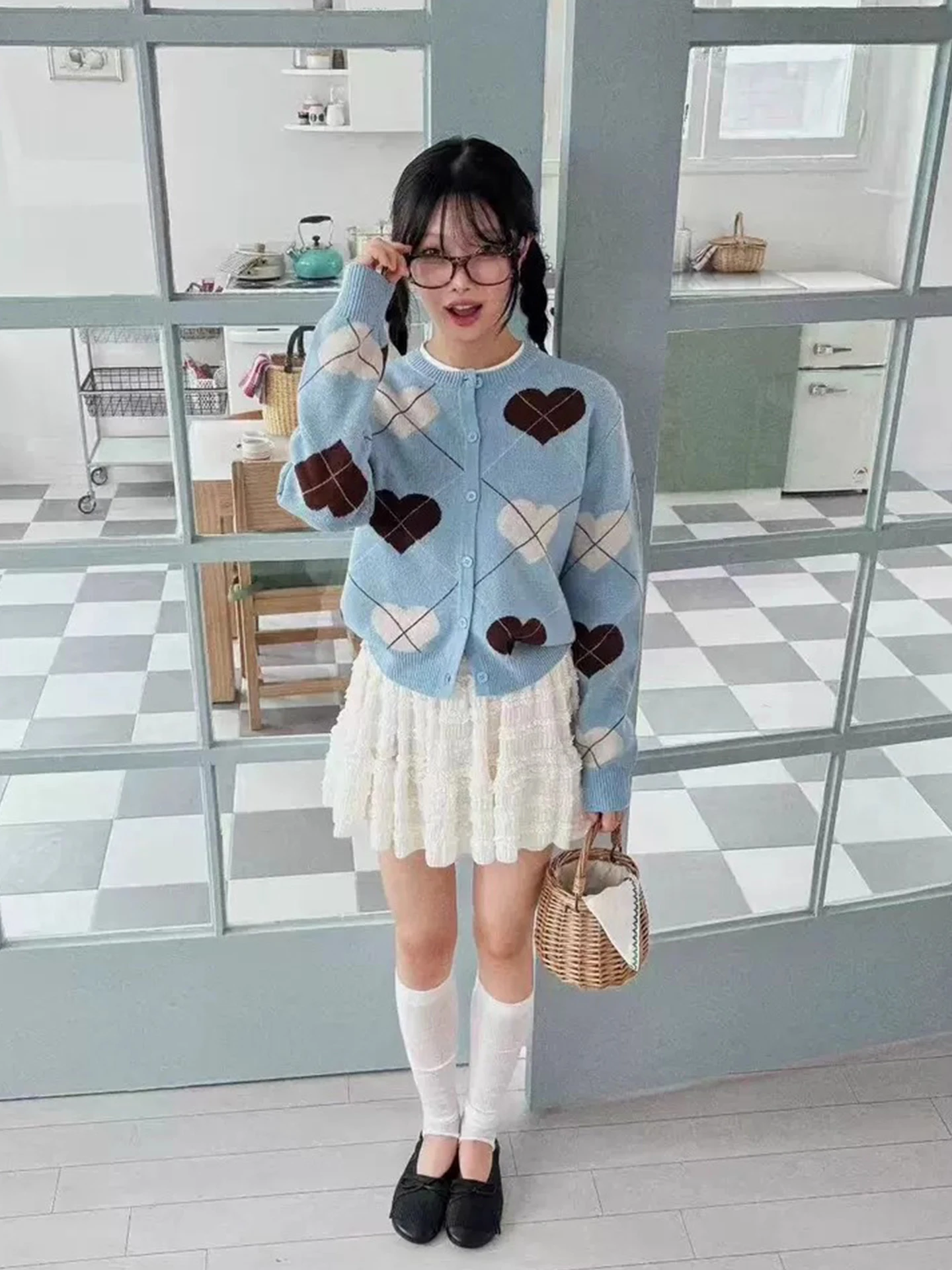 Sweet Youthful Heart Pattern Knitted Sweater Jacket Women's Soft Versatile Autumn New Style Commute Style Long Sleeve round Neck
Sweet Youthful Heart Pattern Knitted Sweater Jacket Women's Soft Versatile Autumn New Style Commute Style Long Sleeve round Neck
