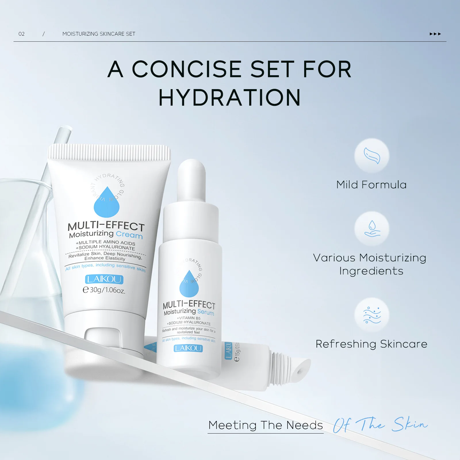 LAIKOU 3pcs/Set Hyaluronic Acid Skin Care Sets Face Cream Facial Serum Hydrating Eye Cream Moisturizing Essence Face Care Kit
LAIKOU 3pcs/Set Hyaluronic Acid Skin Care Sets Face Cream Facial Serum Hydrating Eye Cream Moisturizing Essence Face Care Kit