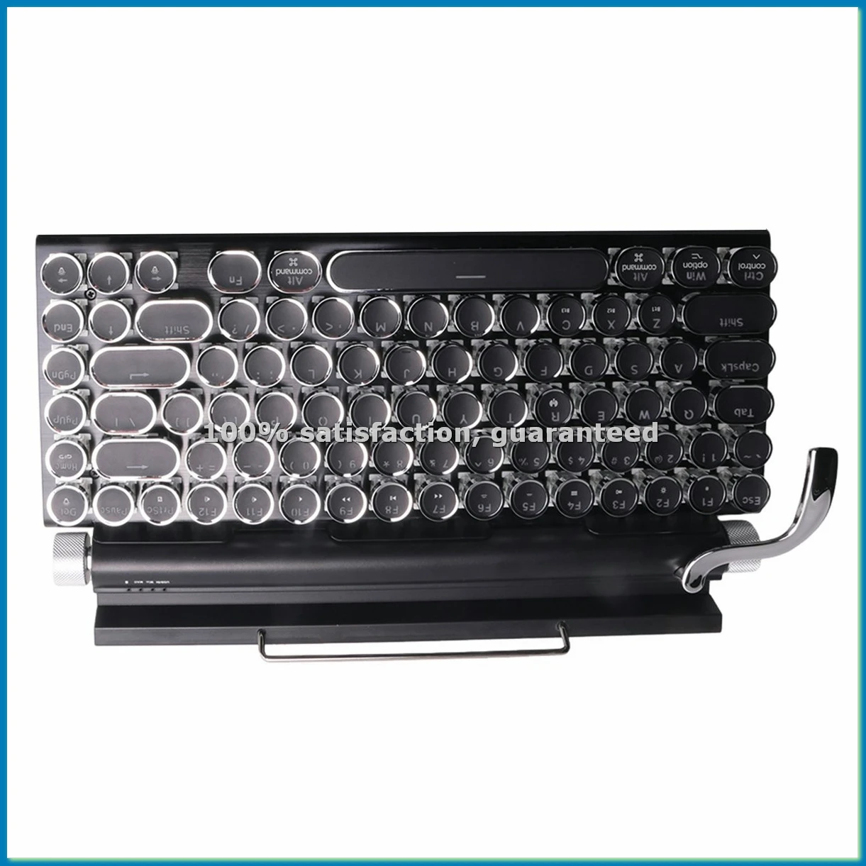 Retro Typewriter Keyboard Wireless Bluetooth Keyboard USB Mechanical Punk Keycaps for Desktop PC/Laptop/Phone-Black-VVNB
Retro Typewriter Keyboard Wireless Bluetooth Keyboard USB Mechanical Punk Keycaps for Desktop PC/Laptop/Phone-Black-VVNB