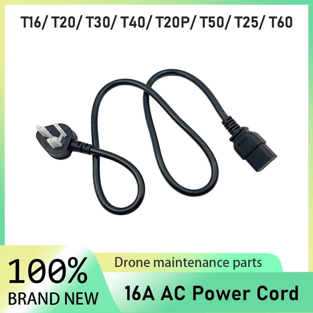 16A AC Power Cord for DJI T16/T20/T30/T40/T20P/T50/T25/T60 Agriculture Drone Accessories Smart Charger Power Cable
16A AC Power Cord for DJI T16/T20/T30/T40/T20P/T50/T25/T60 Agriculture Drone Accessories Smart Charger Power Cable